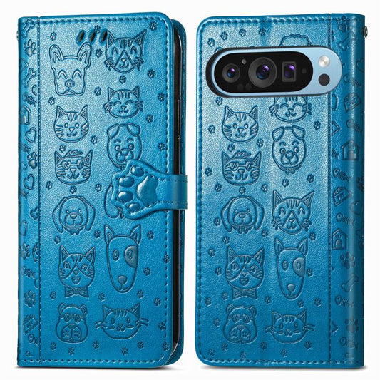 Cat and Dog Embossed Leather Phone Case, For Google Pixel 11 Pro XL, For Google Pixel 10a, For Google Pixel 10 Pro XL, For Google Pixel 9a, For Google Pixel 9 Pro XL, For Google Pixel 8a, For Google Pixel 7a, For Google Pixel 7 Pro, For Google Pixel 7 ...