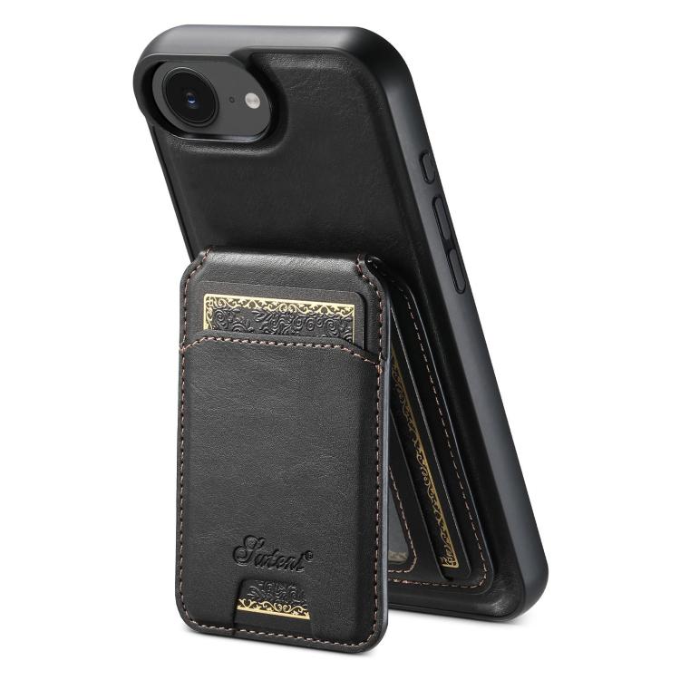 Suteni H15 MagSafe Oil Eax Leather Detachable Wallet Back Phone Case, For iPhone 13 Pro Max, For iPhone 13 Pro, For iPhone 13, For iPhone 12, For iPhone 12 Pro Max, For iPhone 12 Pro, For iPhone 17e / 16e