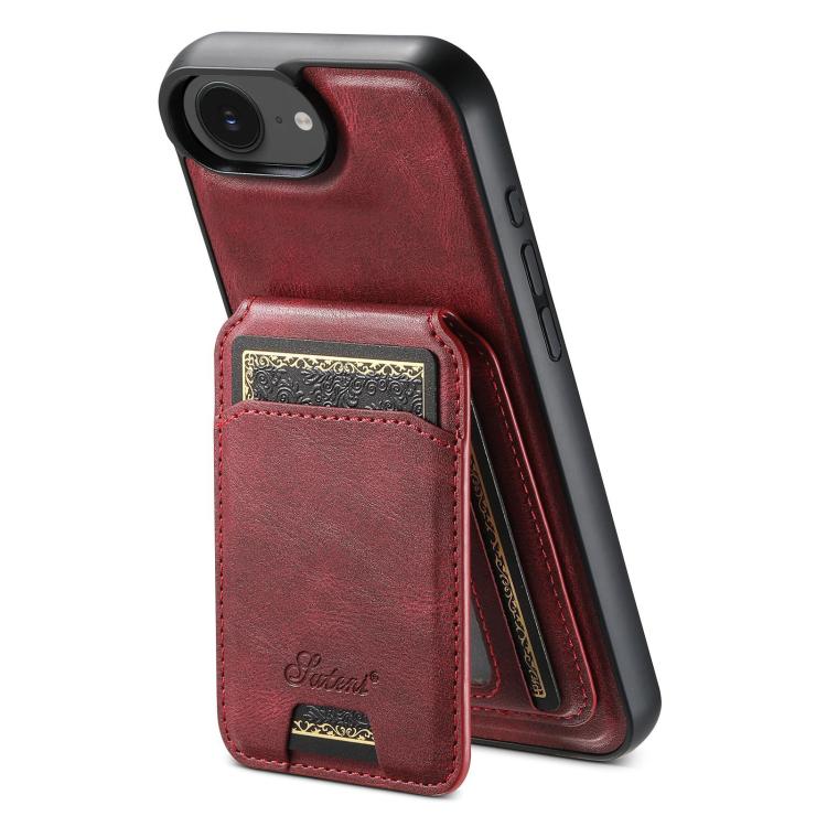 Suteni H15 MagSafe Oil Eax Leather Detachable Wallet Back Phone Case, For iPhone 13 Pro Max, For iPhone 13 Pro, For iPhone 13, For iPhone 12, For iPhone 12 Pro Max, For iPhone 12 Pro, For iPhone 17e / 16e
