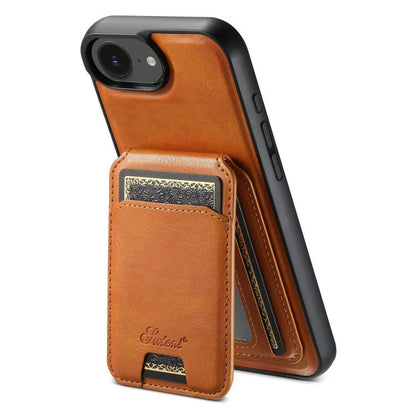 Suteni H15 MagSafe Oil Eax Leather Detachable Wallet Back Phone Case, For iPhone 13 Pro Max, For iPhone 13 Pro, For iPhone 13, For iPhone 12, For iPhone 12 Pro Max, For iPhone 12 Pro, For iPhone 17e / 16e