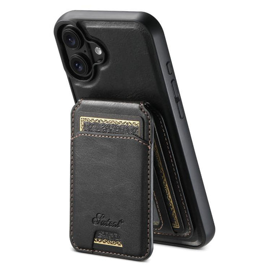 Suteni H15 MagSafe Oil Eax Leather Detachable Wallet Back Phone Case, For iPhone 18, For iPhone 18 Pro, For iPhone 18 Pro Max, For iPhone 17 Pro Max, For iPhone 17 Pro, For iPhone 17, For iPhone Air, For iPhone 16 Pro Max, For iPhone 16 Pro