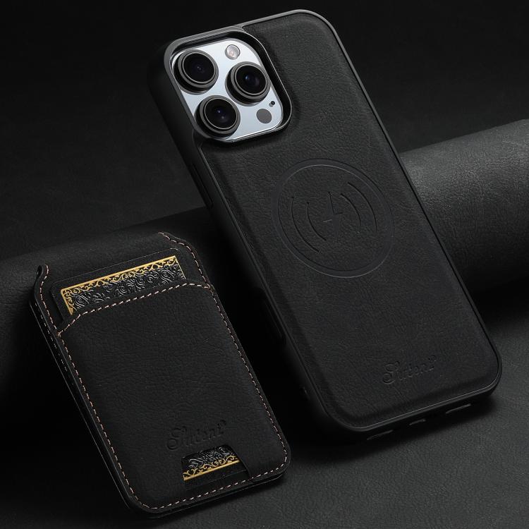 Suteni H16 Litchi Texture Leather Detachable Wallet Back Phone Case, For iPhone 17e / 16e, For iPhone 17 Pro Max, For iPhone 17 Pro, For iPhone 17, For iPhone Air, For iPhone 16 Pro Max, For iPhone 16 Pro, For iPhone 16 Plus, For iPhone 16             ...