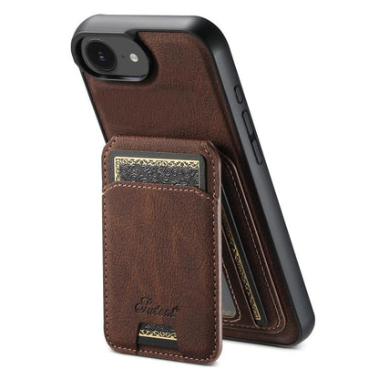 Suteni H16 Litchi Texture Leather Detachable Wallet Back Phone Case, For iPhone 17e / 16e