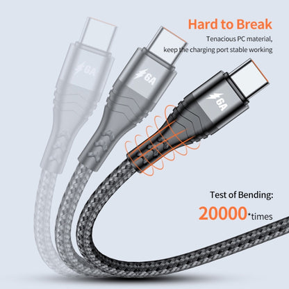 Câble de charge rapide multifonction ENKAY 3-en-1 6A USB vers Type-C / 8 broches / Micro USB, 1m, 2m