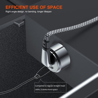 ENKAY PD65W Elbow Type-C to Type-C Fast Charging Data Braid Cable with Indicator Light, 0.5m, 1.2m, 2m
