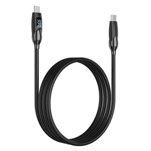 ENKAY PD30W Type-C to 8 Pin Fast Charging Data Silicone Cable with LED Display, 1m, 2m