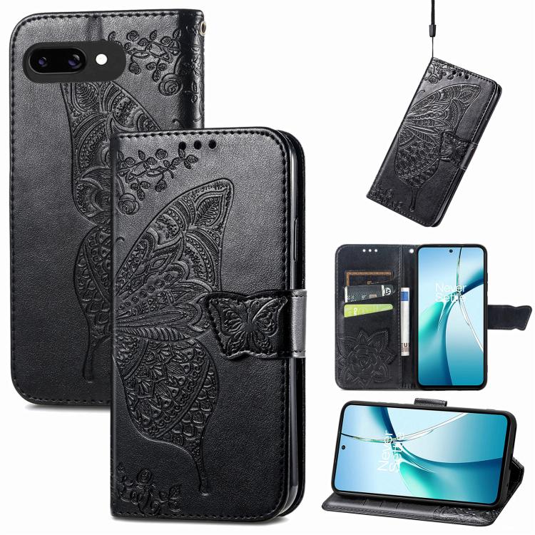 Butterfly Love Flower Embossed Leather Phone Case, For Google Pixel 10a, For Google Pixel 10 Pro XL, For Google Pixel 9a, For Google Pixel 9 Pro XL, For Google Pixel 8a, For Google Pixel 10 / 10 Pro, For Google Pixel 9 / 9 Pro
