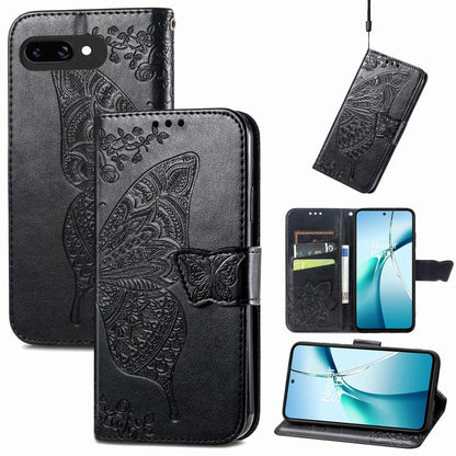 Butterfly Love Flower Embossed Leather Phone Case, For Google Pixel 10a, For Google Pixel 10 Pro XL, For Google Pixel 9a, For Google Pixel 9 Pro XL, For Google Pixel 8a, For Google Pixel 10 / 10 Pro, For Google Pixel 9 / 9 Pro