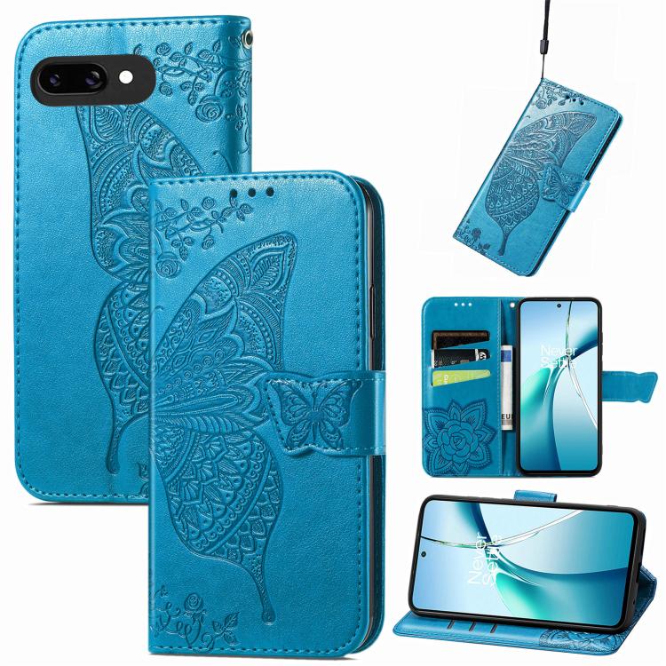 Butterfly Love Flower Embossed Leather Phone Case, For Google Pixel 10a, For Google Pixel 10 Pro XL, For Google Pixel 9a, For Google Pixel 9 Pro XL, For Google Pixel 8a, For Google Pixel 10 / 10 Pro, For Google Pixel 9 / 9 Pro