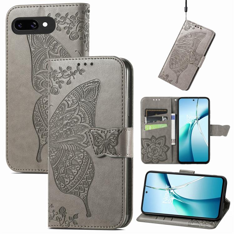 Butterfly Love Flower Embossed Leather Phone Case, For Google Pixel 10a, For Google Pixel 10 Pro XL, For Google Pixel 9a, For Google Pixel 9 Pro XL, For Google Pixel 8a, For Google Pixel 10 / 10 Pro, For Google Pixel 9 / 9 Pro