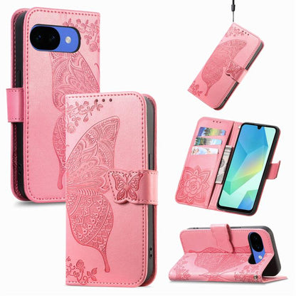 Butterfly Love Flower Embossed Leather Phone Case, For Google Pixel 11 Pro XL, For Google Pixel 10a, For Google Pixel 10 Pro XL, For Google Pixel 9a, For Google Pixel 9 Pro XL, For Google Pixel 8a, For Google Pixel 11 / 11 Pro                          ...