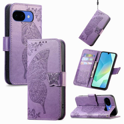Butterfly Love Flower Embossed Leather Phone Case, For Google Pixel 11 Pro XL, For Google Pixel 10a, For Google Pixel 10 Pro XL, For Google Pixel 9a, For Google Pixel 9 Pro XL, For Google Pixel 8a, For Google Pixel 11 / 11 Pro                          ...
