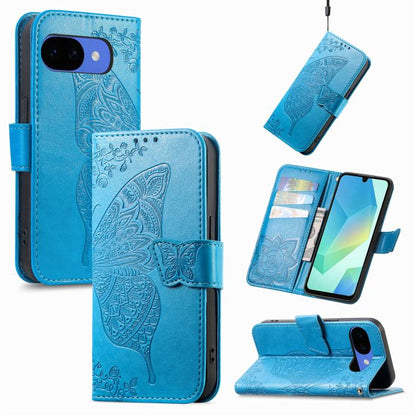 Butterfly Love Flower Embossed Leather Phone Case, For Google Pixel 11 Pro XL, For Google Pixel 10a, For Google Pixel 10 Pro XL, For Google Pixel 9a, For Google Pixel 9 Pro XL, For Google Pixel 8a, For Google Pixel 11 / 11 Pro                          ...