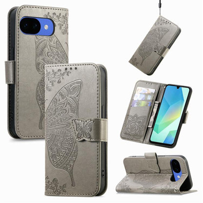 Butterfly Love Flower Embossed Leather Phone Case, For Google Pixel 11 Pro XL, For Google Pixel 10a, For Google Pixel 10 Pro XL, For Google Pixel 9a, For Google Pixel 9 Pro XL, For Google Pixel 8a, For Google Pixel 11 / 11 Pro                          ...