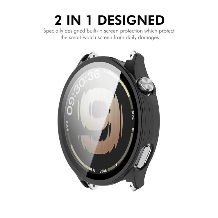 ENKAY Hat-Prince Full Coverage Tempered Glass Film Integrated PC Watch Cover, For OPPO Watch S, For OPPO Watch 4 Pro