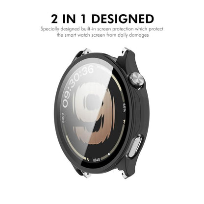 ENKAY Hat-Prince Full Coverage Tempered Glass Film Integrated PC Watch Cover, For OPPO Watch S, For OPPO Watch 4 Pro