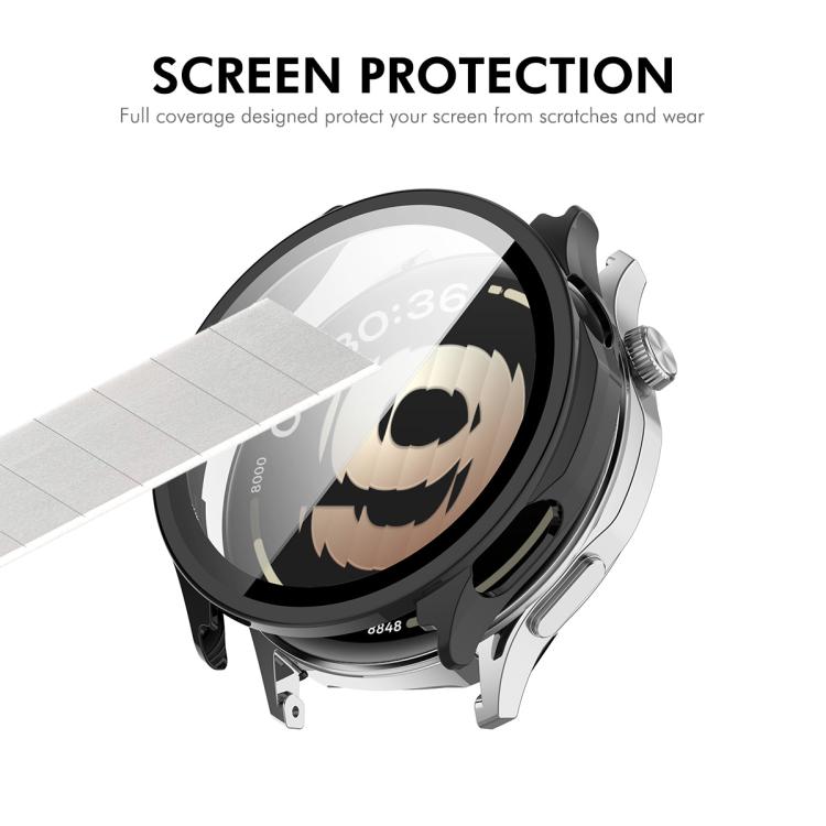 ENKAY Hat-Prince Full Coverage Tempered Glass Film Integrated PC Watch Cover, For OPPO Watch S, For OPPO Watch 4 Pro