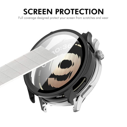 ENKAY Hat-Prince Full Coverage Tempered Glass Film Integrated PC Watch Cover, For OPPO Watch S, For OPPO Watch 4 Pro