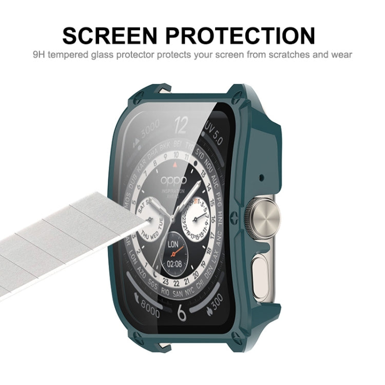 ENKAY Hat-Prince Full Coverage Tempered Glass Film Integrated PC Watch Cover, For OPPO Watch S, For OPPO Watch 4 Pro