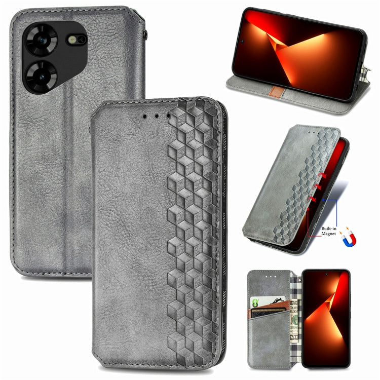Cubic Grid Pressed Magnetic Leather Phone Case, ForTecno Spark 20 Pro+, ForTecno Spark 20 Pro, For Tecno Spark 20C 4G, For Tecno Spark 20 4G, For Tecno Spark Go 2024, For Tecno Pova 5 4G