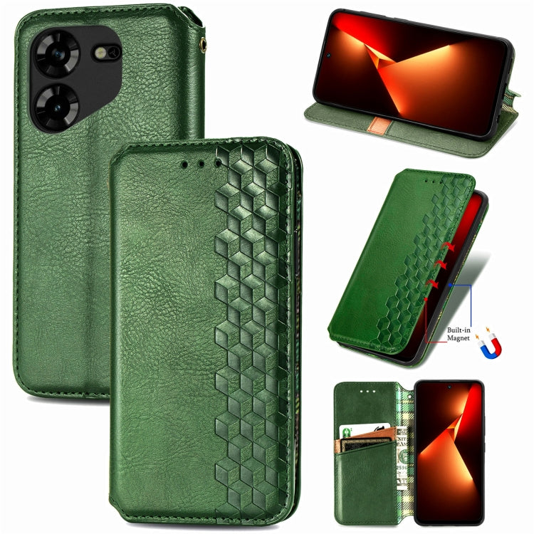 Cubic Grid Pressed Magnetic Leather Phone Case, ForTecno Spark 20 Pro+, ForTecno Spark 20 Pro, For Tecno Spark 20C 4G, For Tecno Spark 20 4G, For Tecno Spark Go 2024, For Tecno Pova 5 4G