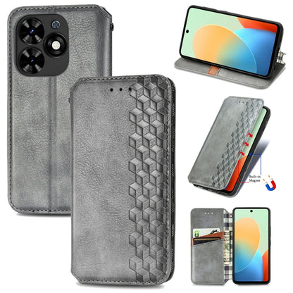 Cubic Grid Pressed Magnetic Leather Phone Case, ForTecno Spark 20 Pro+, ForTecno Spark 20 Pro, For Tecno Spark 20C 4G, For Tecno Spark 20 4G, For Tecno Spark Go 2024, For Tecno Pova 5 4G