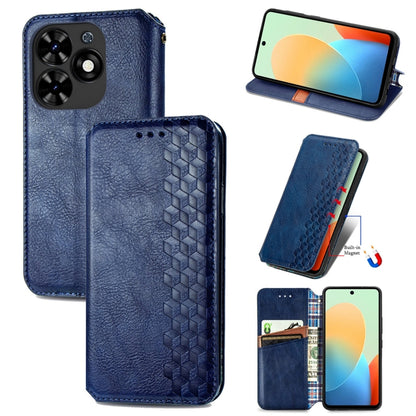 Cubic Grid Pressed Magnetic Leather Phone Case, ForTecno Spark 20 Pro+, ForTecno Spark 20 Pro, For Tecno Spark 20C 4G, For Tecno Spark 20 4G, For Tecno Spark Go 2024, For Tecno Pova 5 4G