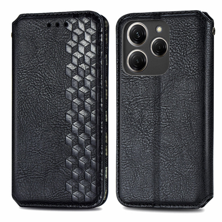 Cubic Grid Pressed Magnetic Leather Phone Case, ForTecno Spark 20 Pro+, ForTecno Spark 20 Pro, For Tecno Spark 20C 4G, For Tecno Spark 20 4G, For Tecno Spark Go 2024, For Tecno Pova 5 4G