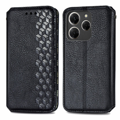 Cubic Grid Pressed Magnetic Leather Phone Case, ForTecno Spark 20 Pro+, ForTecno Spark 20 Pro, For Tecno Spark 20C 4G, For Tecno Spark 20 4G, For Tecno Spark Go 2024, For Tecno Pova 5 4G
