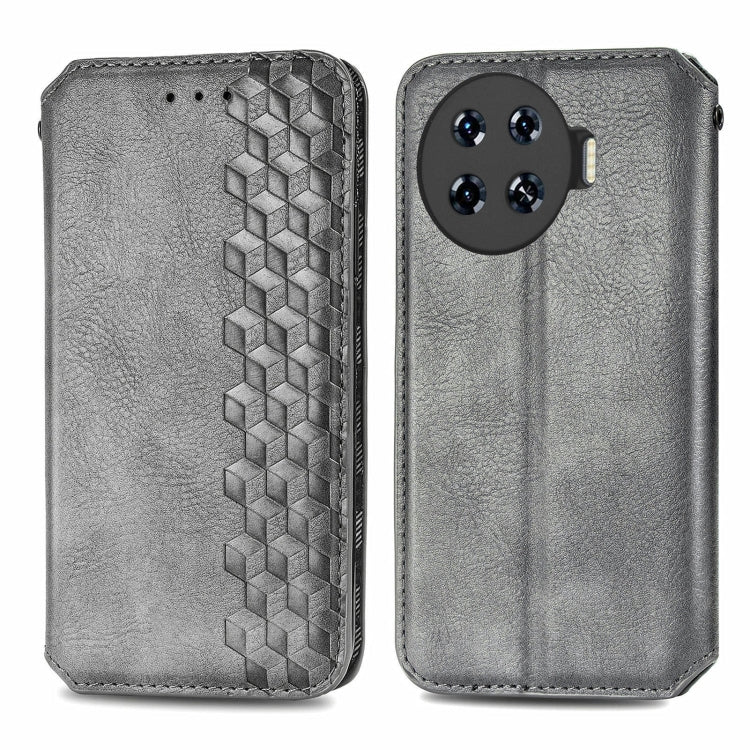 Cubic Grid Pressed Magnetic Leather Phone Case, ForTecno Spark 20 Pro+, ForTecno Spark 20 Pro, For Tecno Spark 20C 4G, For Tecno Spark 20 4G, For Tecno Spark Go 2024, For Tecno Pova 5 4G
