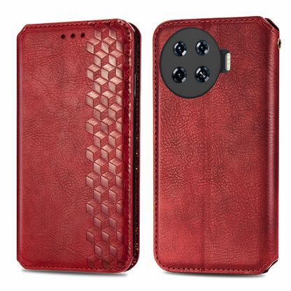 Cubic Grid Pressed Magnetic Leather Phone Case, ForTecno Spark 20 Pro+, ForTecno Spark 20 Pro, For Tecno Spark 20C 4G, For Tecno Spark 20 4G, For Tecno Spark Go 2024, For Tecno Pova 5 4G