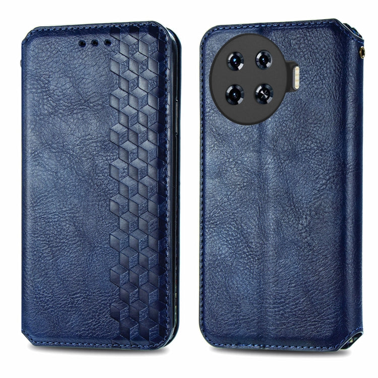 Cubic Grid Pressed Magnetic Leather Phone Case, ForTecno Spark 20 Pro+, ForTecno Spark 20 Pro, For Tecno Spark 20C 4G, For Tecno Spark 20 4G, For Tecno Spark Go 2024, For Tecno Pova 5 4G
