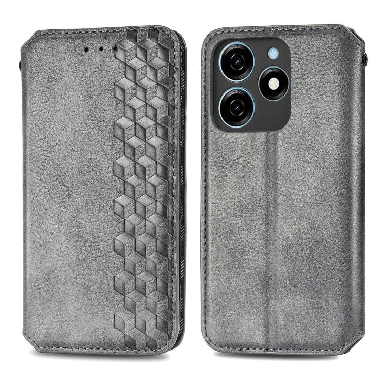 Cubic Grid Pressed Magnetic Leather Phone Case, ForTecno Spark 20 Pro+, ForTecno Spark 20 Pro, For Tecno Spark 20C 4G, For Tecno Spark 20 4G, For Tecno Spark Go 2024, For Tecno Pova 5 4G