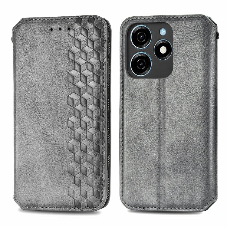 Cubic Grid Pressed Magnetic Leather Phone Case, ForTecno Spark 20 Pro+, ForTecno Spark 20 Pro, For Tecno Spark 20C 4G, For Tecno Spark 20 4G, For Tecno Spark Go 2024, For Tecno Pova 5 4G