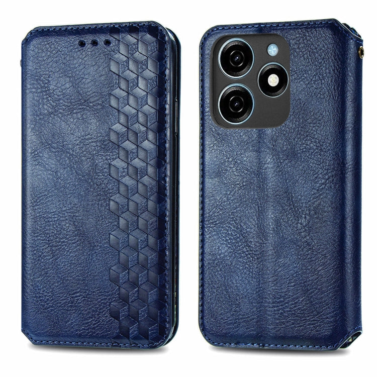 Cubic Grid Pressed Magnetic Leather Phone Case, ForTecno Spark 20 Pro+, ForTecno Spark 20 Pro, For Tecno Spark 20C 4G, For Tecno Spark 20 4G, For Tecno Spark Go 2024, For Tecno Pova 5 4G