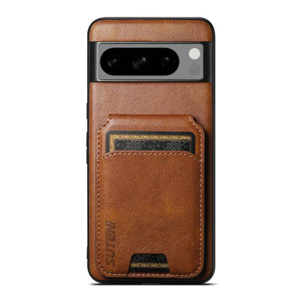 Suteni H02 Leather Wallet Stand Back Phone Case, For Google Pixel 11 Pro XL, For Google Pixel 11, For Google Pixel 11 Pro, For Google Pixel 10 Pro XL, For Google Pixel 10 Pro, For Google Pixel 10, For Google Pixel 9 Pro XL, For Google Pixel 9 Pro      ...