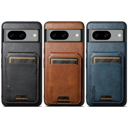 Suteni H02 Leather Wallet Stand Back Phone Case, For Google Pixel 11 Pro XL, For Google Pixel 11, For Google Pixel 11 Pro, For Google Pixel 10 Pro XL, For Google Pixel 10 Pro, For Google Pixel 10, For Google Pixel 9 Pro XL, For Google Pixel 9 Pro      ...