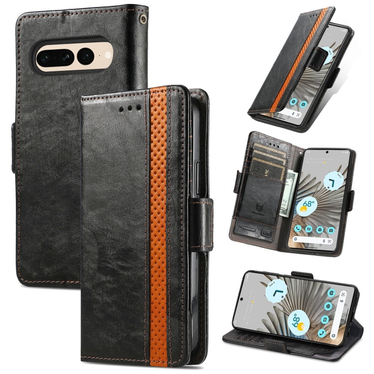 CaseNeo Splicing Dual Magnetic Buckle Leather Phone Case, For Google Pixel 11 Pro XL, For Google Pixel 11 / 11 Pro, For Google Pixel 10a, For Google Pixel 8a, For Google Pixel 9a, For Google Pixel 7 Pro, For Google Pixel 7, For Google Pixel 6a         ...