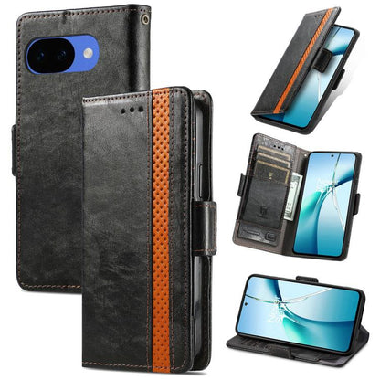 CaseNeo Splicing Dual Magnetic Buckle Leather Phone Case, For Google Pixel 11 Pro XL, For Google Pixel 11 / 11 Pro, For Google Pixel 10a, For Google Pixel 8a, For Google Pixel 9a, For Google Pixel 7 Pro, For Google Pixel 7, For Google Pixel 6a         ...