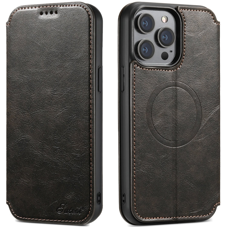 Suteni J05 Leather Magnetic MagSafe Phone Case