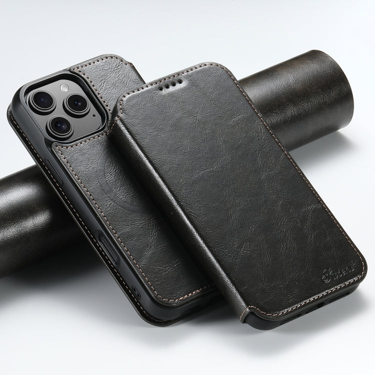 Suteni J05 Leather Magnetic MagSafe Phone Case, For iPhone 17 Pro Max, For iPhone 17 Pro, For iPhone 17, For iPhone Air, For iPhone 16 Pro Max, For iPhone 16 Pro, For iPhone 16 Plus, For iPhone 16, For iPhone 15 Pro Max, For iPhone 15 Pro              ...