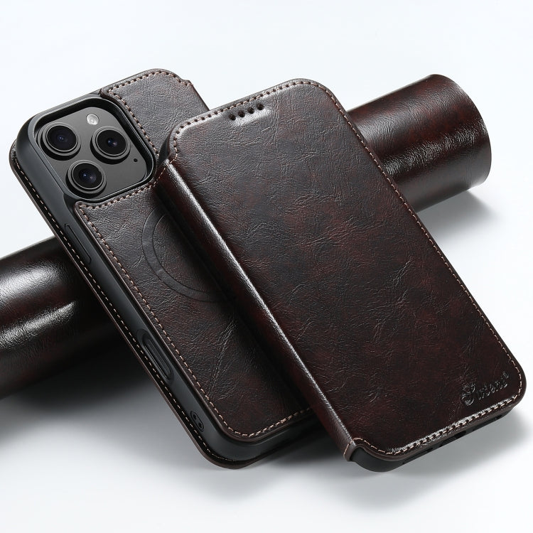 Suteni J05 Leather Magnetic MagSafe Phone Case, For iPhone 17 Pro Max, For iPhone 17 Pro, For iPhone 17, For iPhone Air, For iPhone 16 Pro Max, For iPhone 16 Pro, For iPhone 16 Plus, For iPhone 16, For iPhone 15 Pro Max, For iPhone 15 Pro              ...