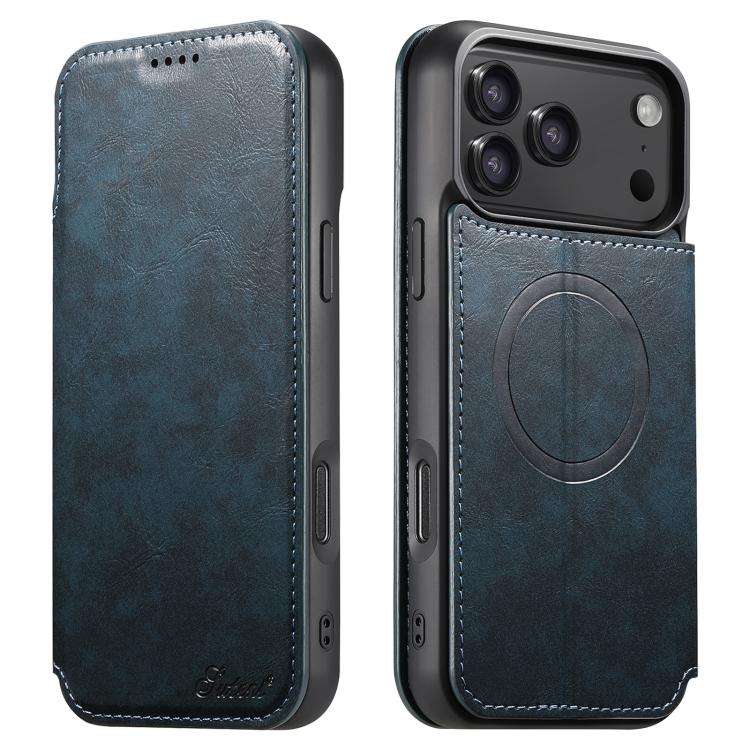 Suteni J05 Leather Magnetic MagSafe Phone Case