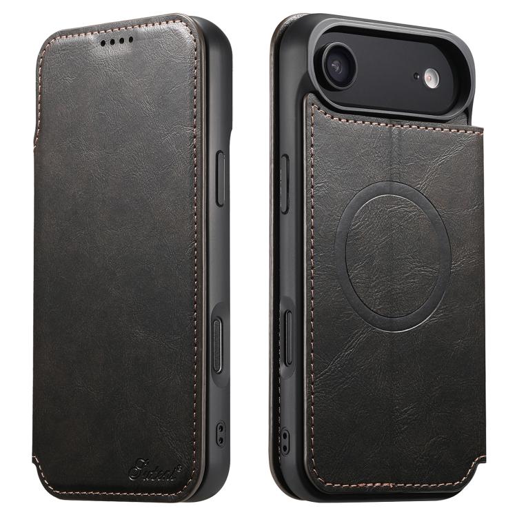 Suteni J05 Leather Magnetic MagSafe Phone Case, For iPhone 17 Pro Max, For iPhone 17 Pro, For iPhone 17, For iPhone Air, For iPhone 16 Pro Max, For iPhone 16 Pro, For iPhone 16 Plus, For iPhone 16, For iPhone 15 Pro Max, For iPhone 15 Pro              ...