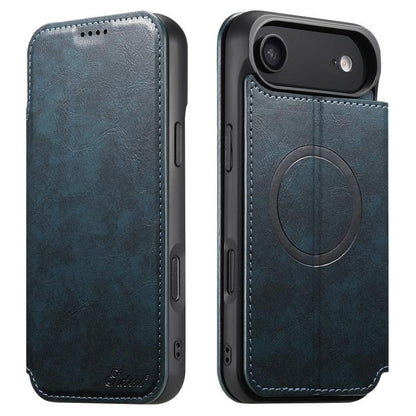 Suteni J05 Leather Magnetic MagSafe Phone Case, For iPhone 17 Pro Max, For iPhone 17 Pro, For iPhone 17, For iPhone Air, For iPhone 16 Pro Max, For iPhone 16 Pro, For iPhone 16 Plus, For iPhone 16, For iPhone 15 Pro Max, For iPhone 15 Pro              ...