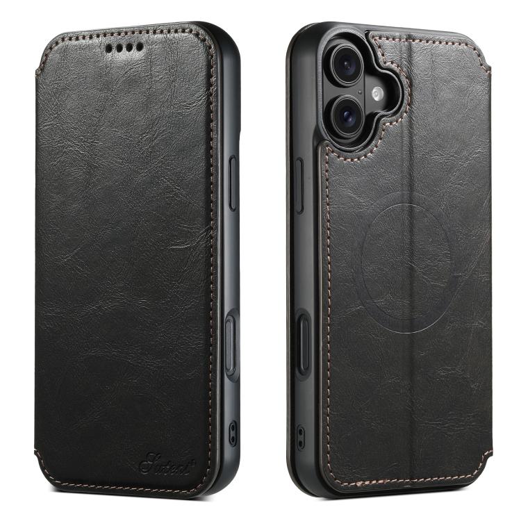 Suteni J05 Leather Magnetic MagSafe Phone Case, For iPhone 18, For iPhone 18 Pro, For iPhone 18 Pro Max, For iPhone 17 Pro Max, For iPhone 17 Pro, For iPhone 17, For iPhone 17 AIr, For iPhone 16 Pro Max, For iPhone 16 Pro, For iPhone 16 Plus           ...