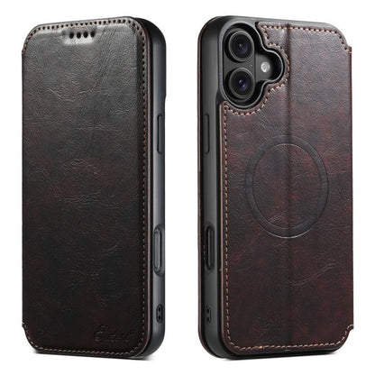 Suteni J05 Leather Magnetic MagSafe Phone Case, For iPhone 18, For iPhone 18 Pro, For iPhone 18 Pro Max, For iPhone 17 Pro Max, For iPhone 17 Pro, For iPhone 17, For iPhone 17 AIr, For iPhone 16 Pro Max, For iPhone 16 Pro, For iPhone 16 Plus           ...