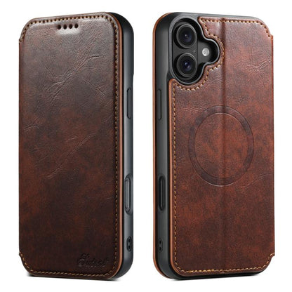 Suteni J05 Leather Magnetic MagSafe Phone Case, For iPhone 18, For iPhone 18 Pro, For iPhone 18 Pro Max, For iPhone 17 Pro Max, For iPhone 17 Pro, For iPhone 17, For iPhone 17 AIr, For iPhone 16 Pro Max, For iPhone 16 Pro, For iPhone 16 Plus           ...