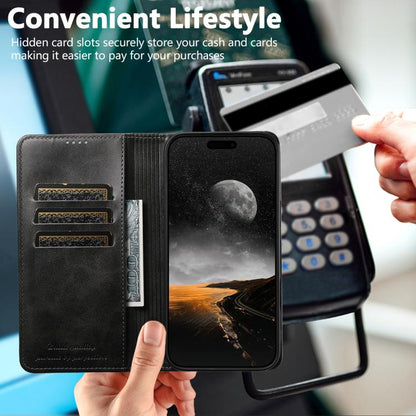 Suteni Calf Texture Horizontal Flip Leather Phone Case, For iPhone 18, For iPhone 18 Pro, For iPhone 18 Pro Max, For iPhone 17 Pro Max, For iPhone 17 Pro, For iPhone 17, For iPhone Air, For iPhone 16 Pro Max, For iPhone 16 Pro, For iPhone 16 Plus      ...
