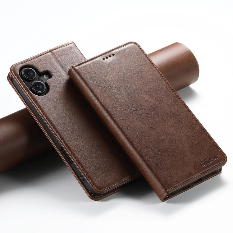 Suteni Calf Texture Horizontal Flip Leather Phone Case, For iPhone 18, For iPhone 18 Pro, For iPhone 18 Pro Max, For iPhone 17 Pro Max, For iPhone 17 Pro, For iPhone 17, For iPhone Air, For iPhone 16 Pro Max, For iPhone 16 Pro, For iPhone 16 Plus      ...